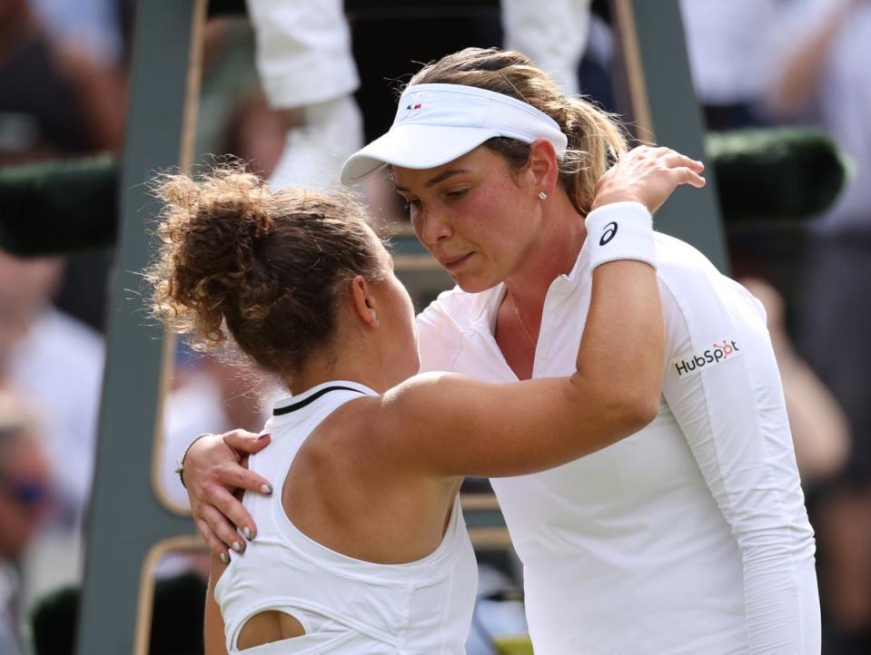 Vekic was hampered by a forearm issue (Getty Images)