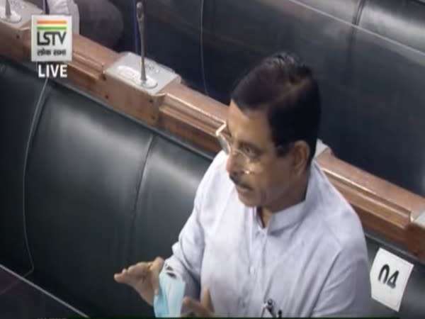 Parliamentary Affairs Minister Pralhad Joshi speaking in Lok Sabha on Friday. 