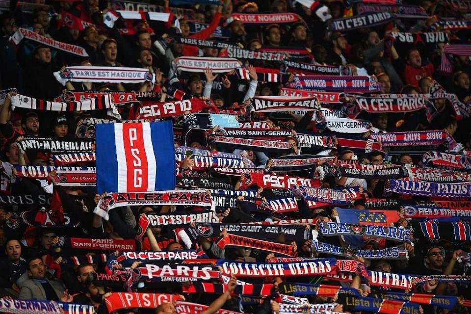 The PSG ultras. (Getty)