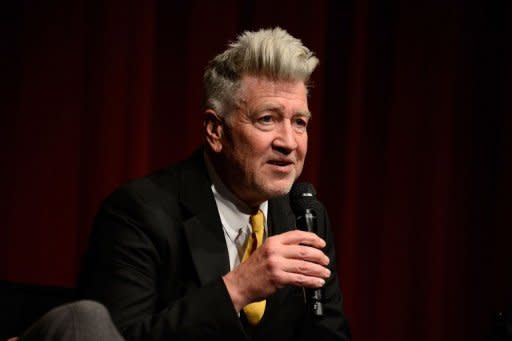 Founder/Director David Lynch speaks during the "Meditation In Education" Global Outreach Campaign at The Billy Wilder Theater at the Hammer Museum in Los Angeles, California, on April 2, 2013. Lynch says US authorities should use more transcendental meditation to help soldiers returning from Afghanistan with post-traumatic stress disorder