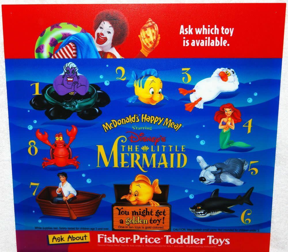The Little Mermaid Happy Meal toys