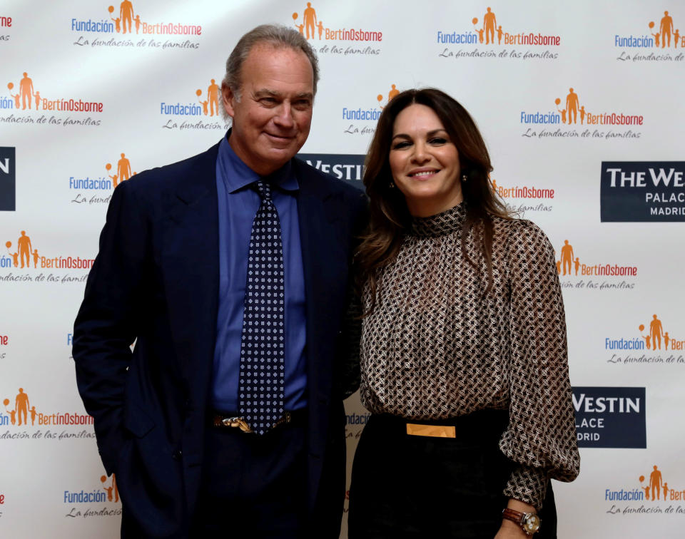 MADRID, SPAIN - OCTOBER 02: Bertin Osborne and Fabiola Martinez attend '#SinInstrucciones Fundacion Bertin Osborne' presentation at Hotel Westin Palace on October 02, 2019 in Madrid, Spain. (Photo by Europa Press Entertainment/Europa Press via Getty Images)