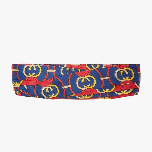 Gucci GG Logo Print Silk Headband, $450
matchesfashion.com