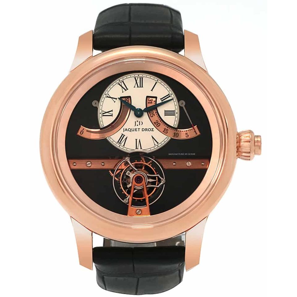 Jaquet-Droz-Tourbillon-Retrograde-Reserve-De-Marche-18k-Rose-Gold-Manual-Wind-Mens-Watch