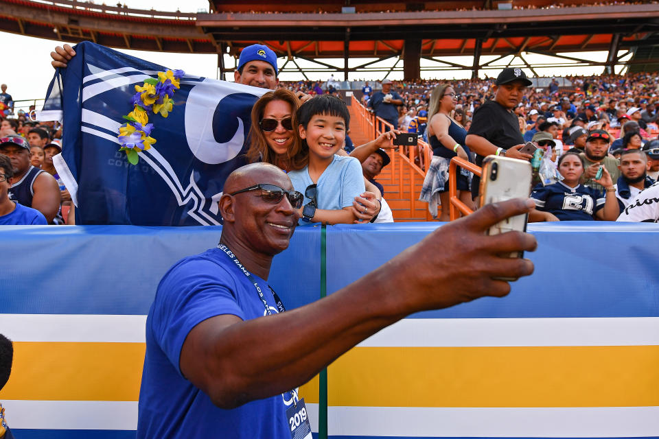 Eric Dickerson is a man of the people. (Photo by Alika Jenner/Getty Images)