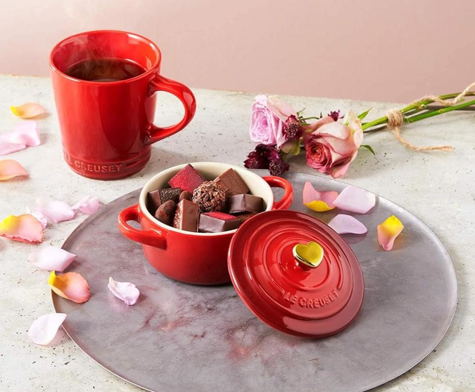 the red le creuset mini cocette