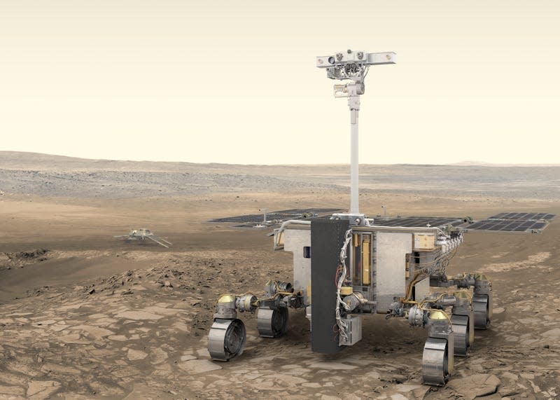 Artist’s impression of the Rosalind Franklin rover.