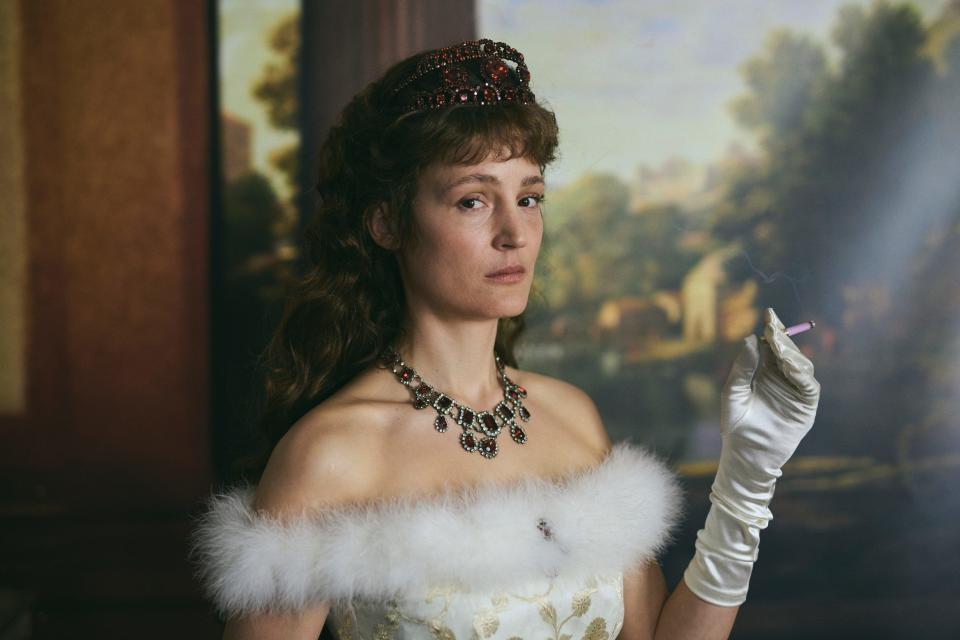 Vicky Krieps plays a mischievous, chain-smoking empress in period drama "Corsage."