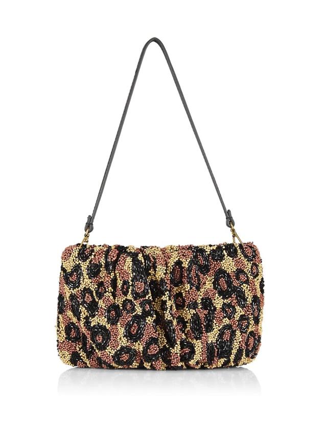 Yin And Yang Print Croc Embossed Satchel Bag