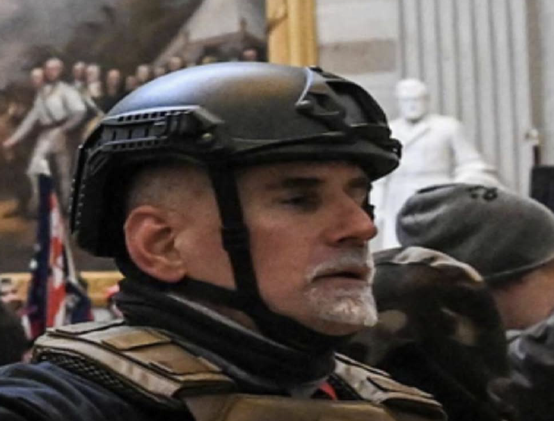 One of the rioters at the U.S. Capitol on Jan. 6, 2021