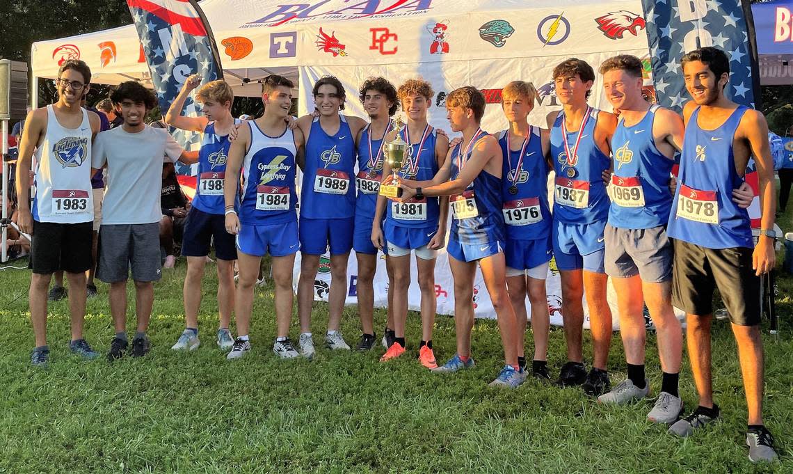 Cypress Bay won the boys’ team title at the BCAA Cross-Country Championships at Markham Park in Sunrise. Photo Via BCAA Sports Twitter