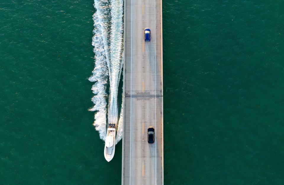 The Seven Mile Bridge in the Florida Keys is part of a stretch of bridges along U.S. 1 that lead to Key West, the southernmost point in the continental United States.