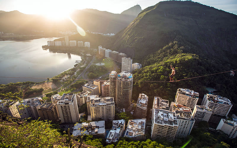 Daredevils walking the line above Rio