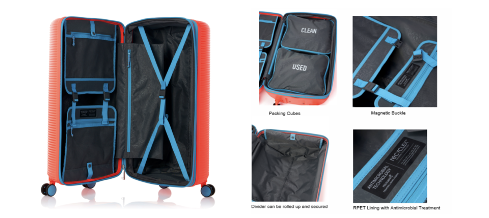 The interior of the American Tourister Rollio Large Spinner is as functional as its exterior. PHOTO: American Tourister