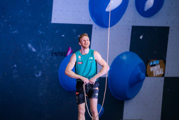 <span class="article__caption">Veteran climber Jakob Schubert claimed his 22nd World Cup gold medal.</span> (Photo: Lena Drapella/IFSC)