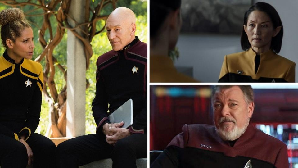 The various Starfleet uniforms seen in season one of Star Trek: Picard