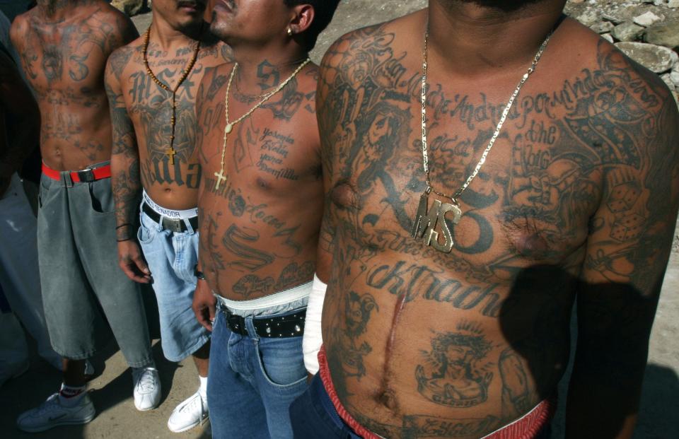 MS-13 gang members in Tegucigalpa, Honduras, in 2005