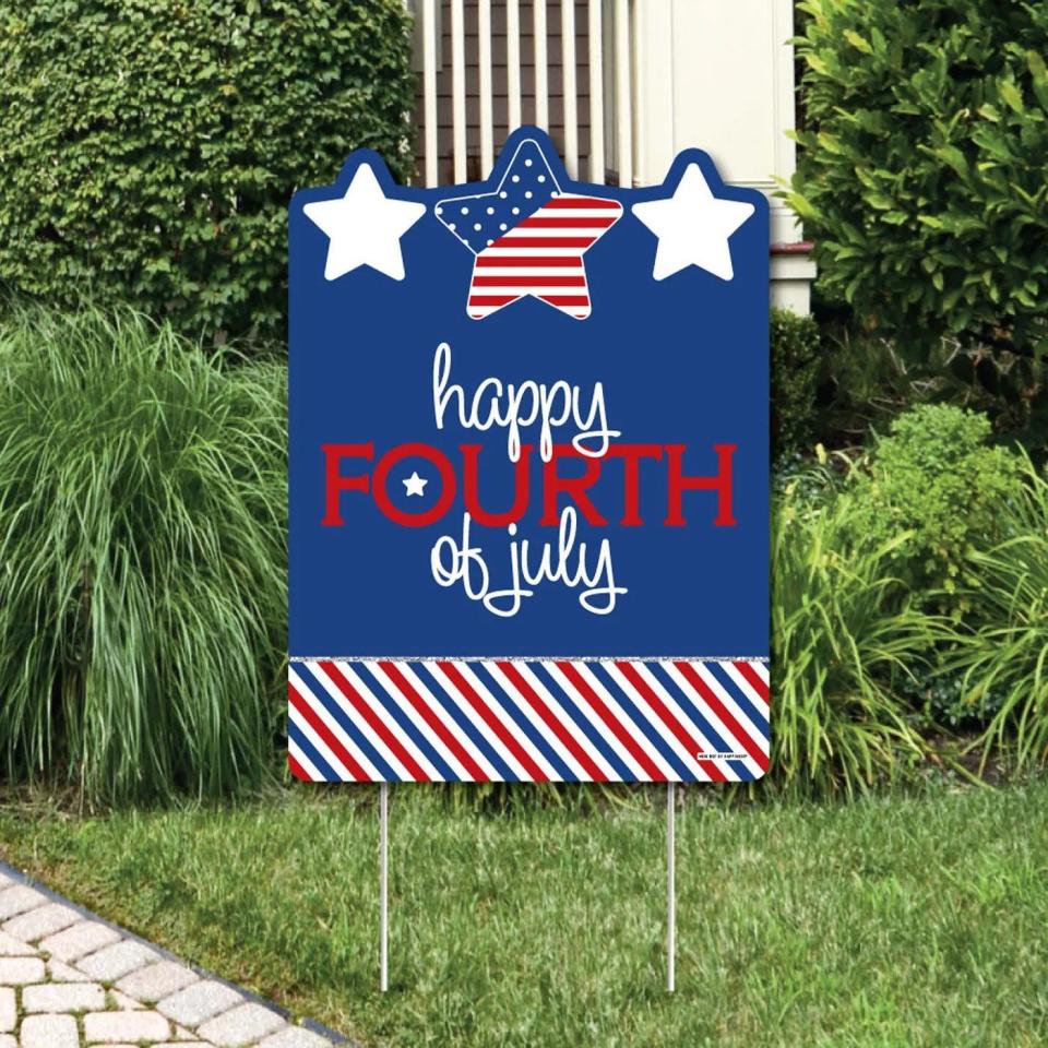 Big Dot of Happiness Happy Fourth of July Yard Sign