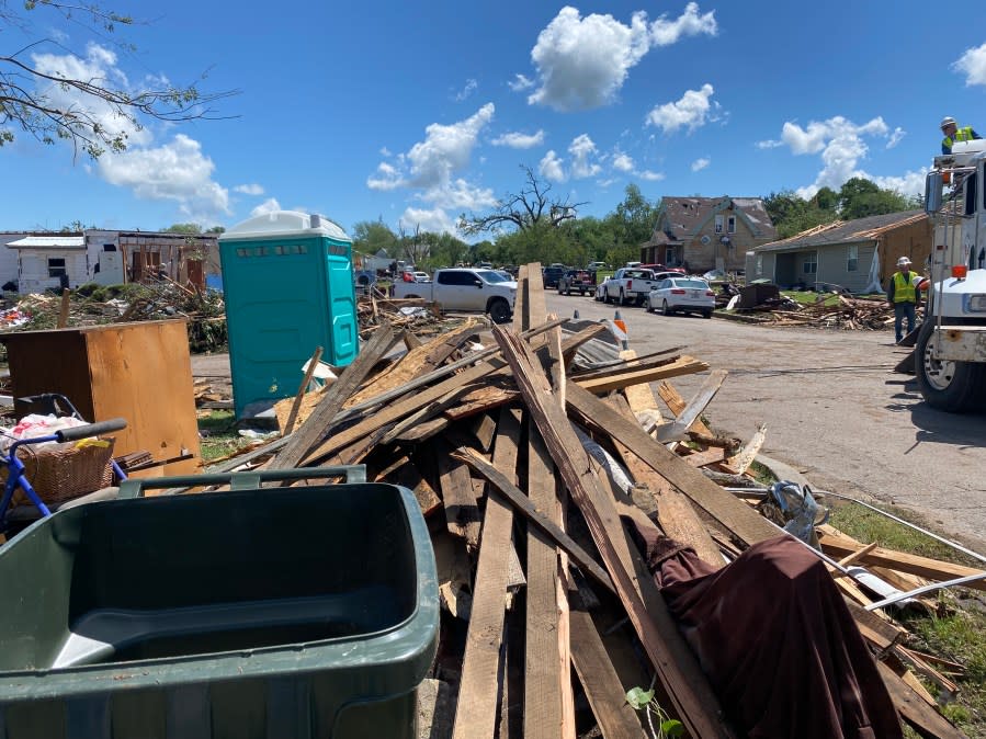 image of storm damage in Sulphur