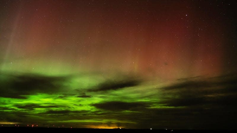 Photo of Aurora Borealis over Washtucna, Washington. 