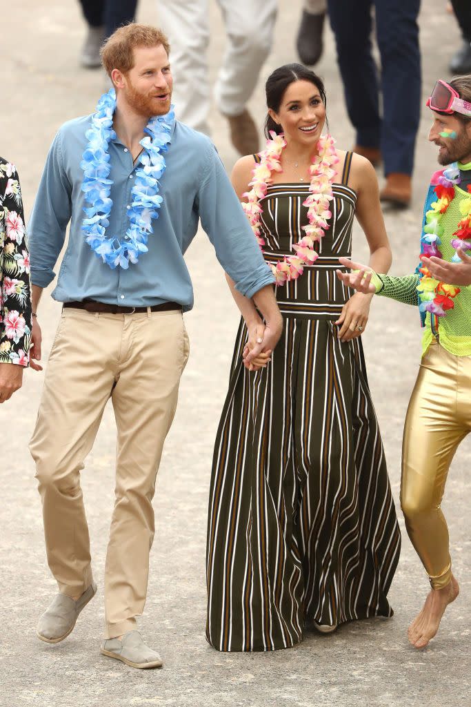 Harry and Meghan walked hand in hand at Bondi Beach.