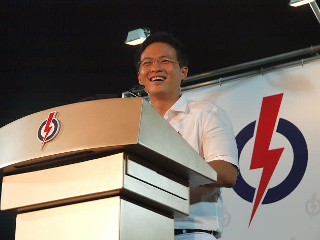 Choo took the stage once again on Thursday night to make his final appeal to voters before cooling off day on Friday. (Yahoo! Singapore/ Alvin Ho)