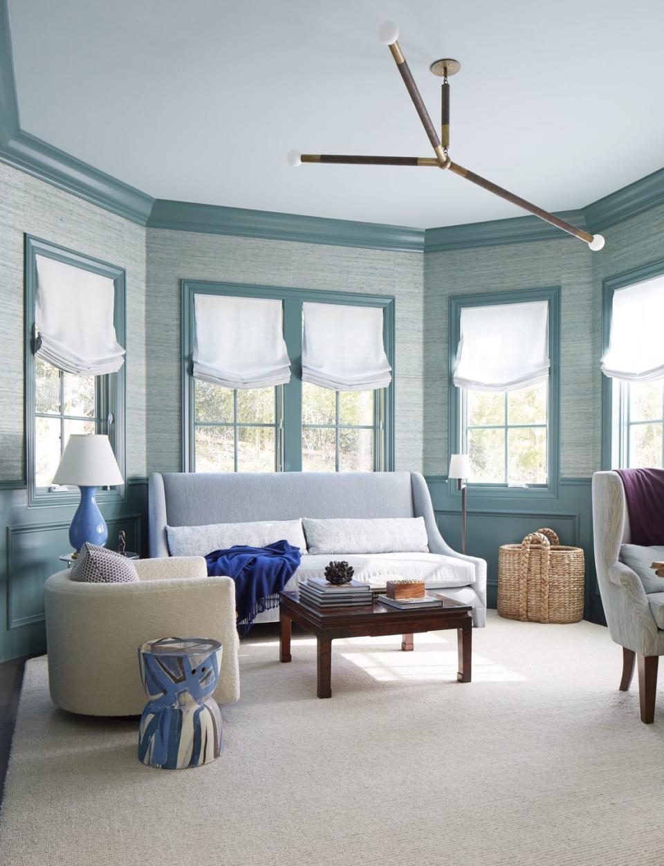 <p>“Verdigris by Benjamin Moore is a fun, less predictable color for beach homes—and a little outside the box, too,” says San Francisco–based designer <a href="https://heatherhilliard.com/" rel="nofollow noopener" target="_blank" data-ylk="slk:Heather Hilliard;elm:context_link;itc:0;sec:content-canvas" class="link ">Heather Hilliard</a>. “If you don’t want to commit to using it on the entire wall, try a softer green on the walls and use Verdigris for the trim.”</p>