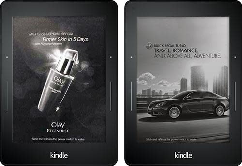 Ads on Kindle screens