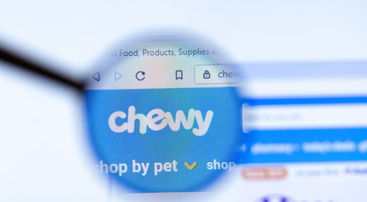 chewy website zoomed in on the logo