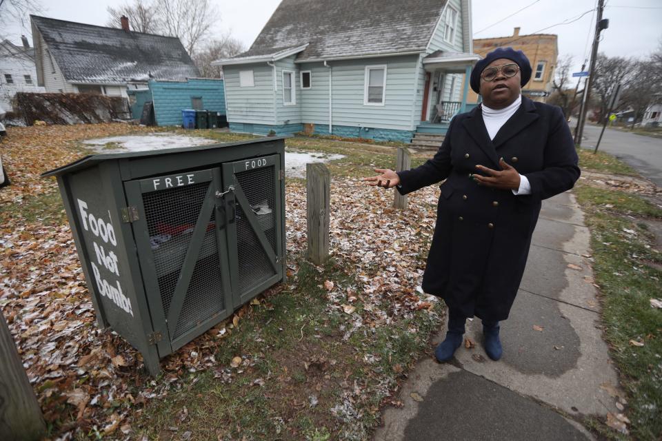 Chiara Smith was the founder of the free food stands that went up in early 2021 in the 14621 neighborhood in Rochester. She said she grew up in the neighborhood of this food stand at Remington and Kohlman Sts. and saw a need she wanted to help fill. Now, almost two years later, the stands need support with many of them empty of donations. Smith said the 14621 stands need hygiene products and child-friendly foods that can be microwaved or have pop tops instead of needing can openers to access.