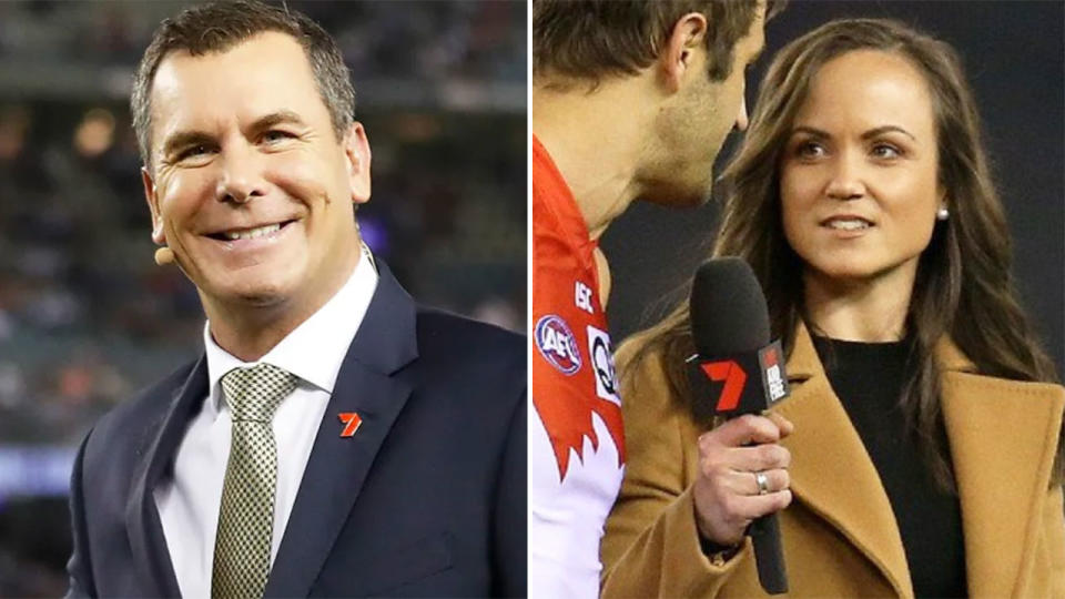 Wayne Carey's previous role doing special comments on Channel Seven's Friday night coverage has been filled by Daisy Pearce. Pic: Getty/Ch7