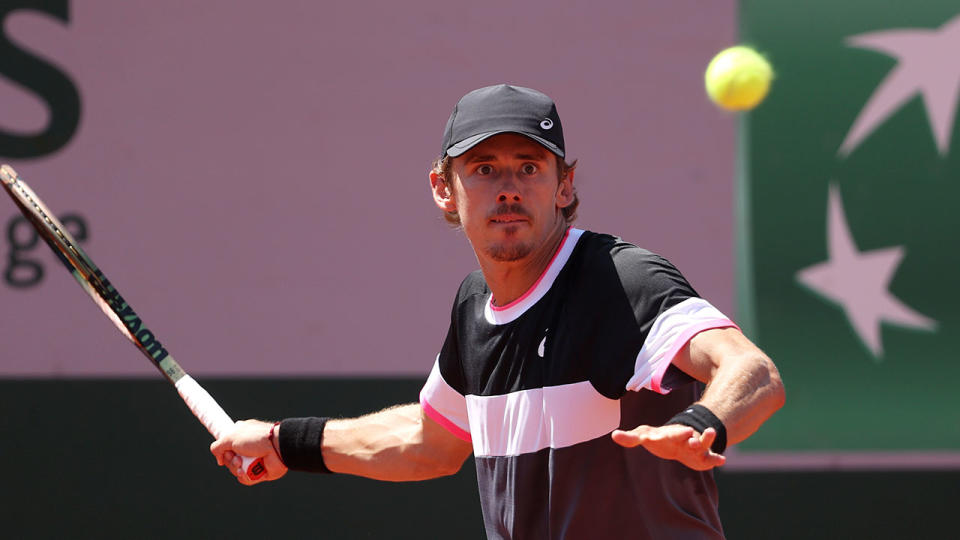 Pictured here, Aussie tennis star Alex de Minaur at the French Open. 