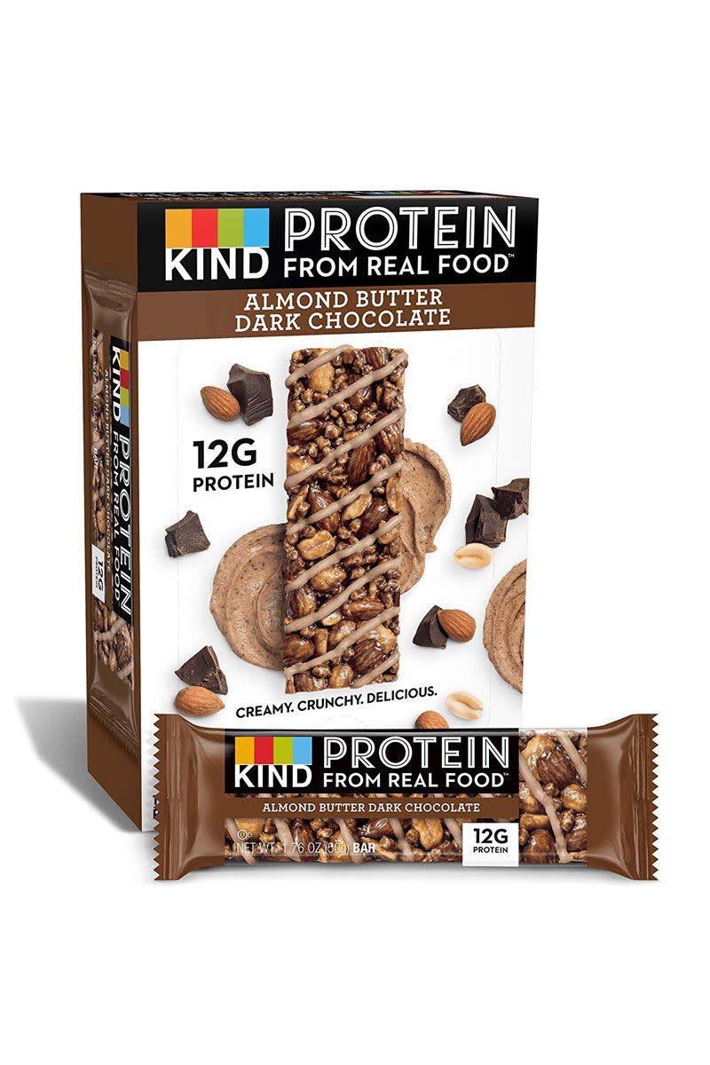 22) Almond Butter Dark Chocolate Protein Bar