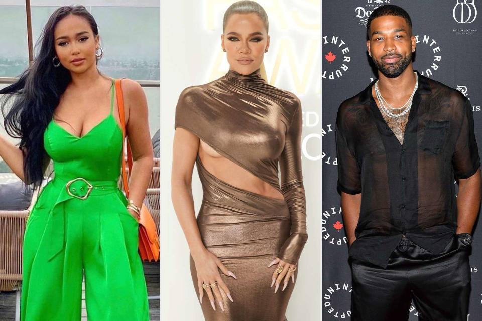 <p>Jordan Craig/Instagram;Getty</p> Jordan Craig, Khloe Kardashian and Tristan Thompson