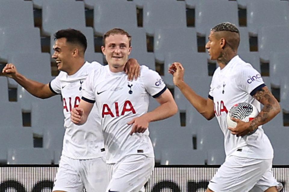 Oliver Skipp scored twice against Barcelona in a pre-season friendly (REUTERS)