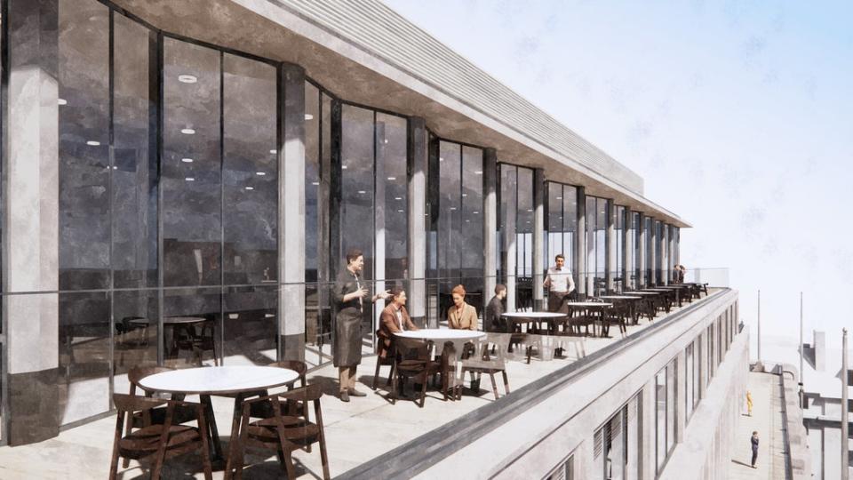 A mock up of how the new restaurant and viewing platform could look (Public Properties Establishment)
