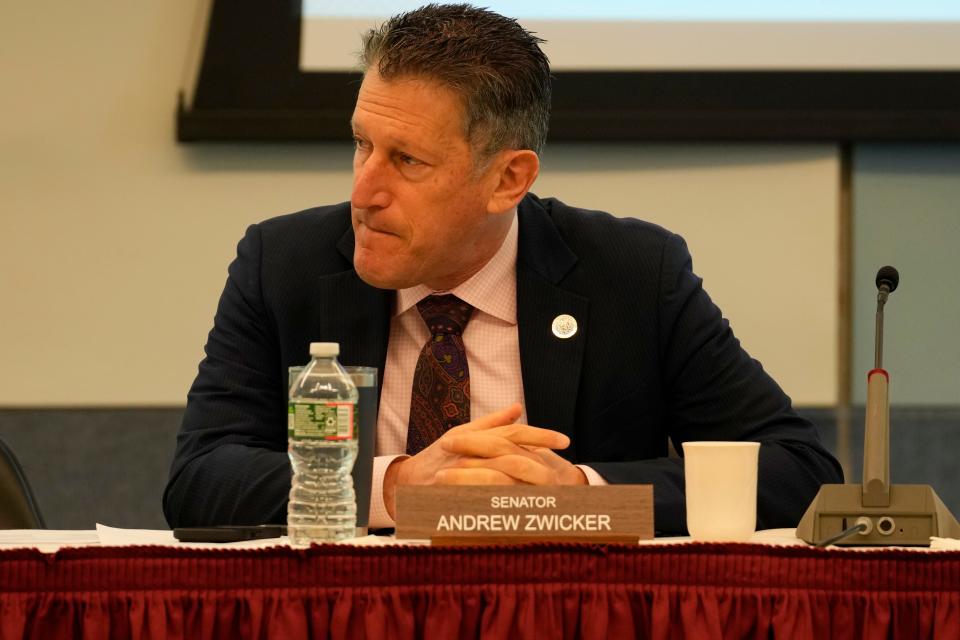 Senator Andrew Zwicker, is shown at the Senate Budge and Appropriations hearing, in Mahwah. Tuesday, March 21, 2023