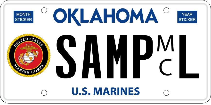 U.S. Marines license plate: sold 1,810 in 2023 totaling $12,552.