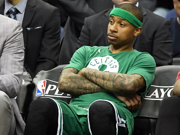 Isaiah Thomas, listening to the radio. (Getty Images)