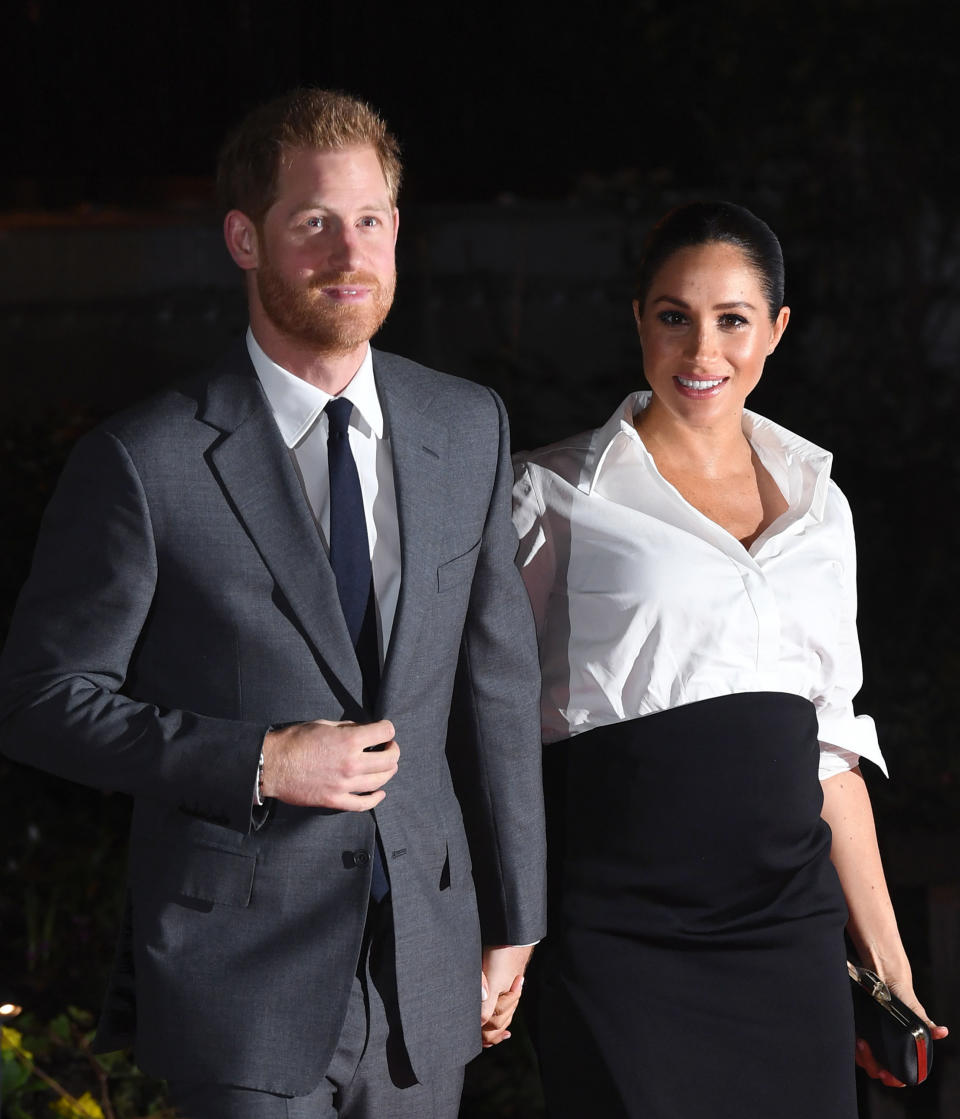 The Duke and Duchess of Sussex arriving at the Endeavour Fund Awards at Drapers Hall, London.&nbsp; (Photo: Doug Peters/EMPICS Entertainment)