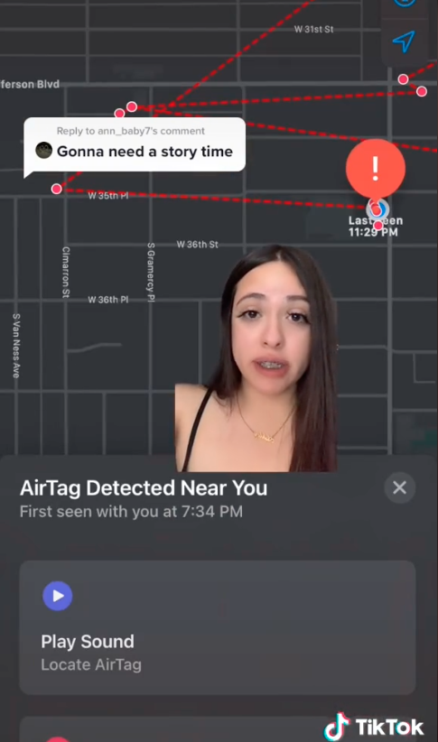 Woman finds AirTag on her car