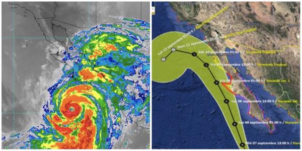 Huracán “Kay” se intensifica  y se dirige a Baja California 