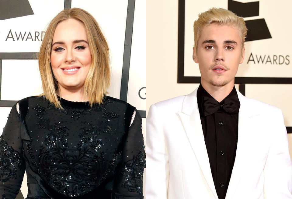 Winners: Adele & Justin Bieber