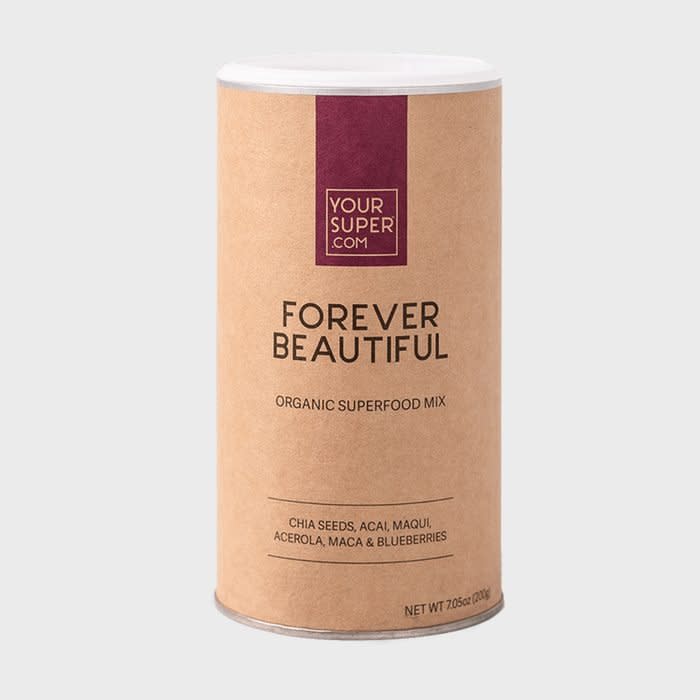 <a href="https://yoursuper.com/products/forever-beautiful-mix" rel="nofollow noopener" target="_blank" data-ylk="slk:Your Super Forever Beautiful Organic Superfood Mix;elm:context_link;itc:0;sec:content-canvas" class="link rapid-noclick-resp">Your Super Forever Beautiful Organic Superfood Mix</a>