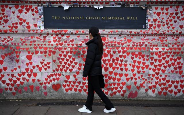 The National Covid Memorial Wall in London. The inquiry could last seven years and cost £114 million - Andy Rain/EPA-EFE/Shutterstock