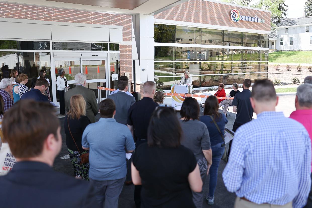 More than 100 people gathered as Summit County Board of Developmental Disabilities (Summit DD) hosted a ribbon cutting ceremony and community open house at its Second Street location in Cuyahoga Falls on May 13.