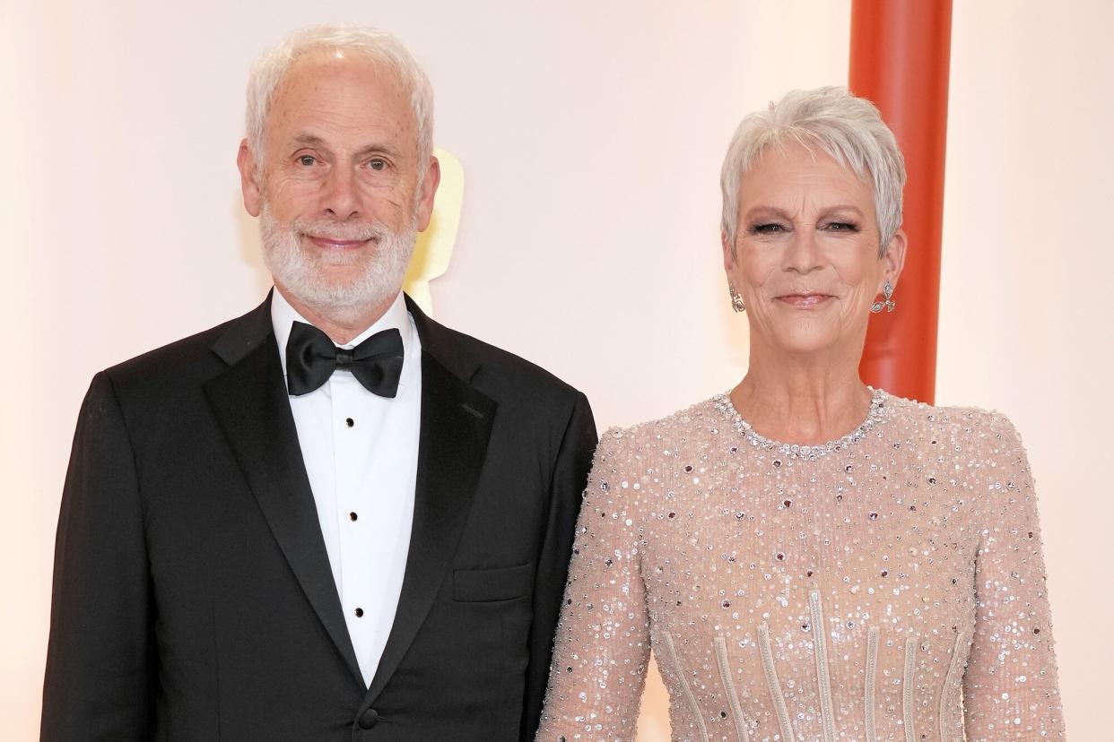 Christopher Guest and Jamie Lee Curtis attend the 95th Annual Academy Awards on March 12, 2023 in Hollywood, California.