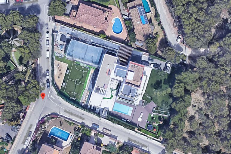 La casa de Messi, desde el aire