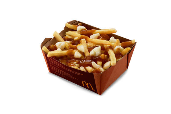 Naturally, if any McDonald's were going to serve poutine -- fries topped with cheese curd and gravy -- it'd be Canada, where this great dish was invented. And so it is, <a href="http://www.mcdonalds.ca/ca/en/menu/full_menu/snacks/poutine.html#/" target="_blank">Canada gets poutine</a>&nbsp;on its regular menu.