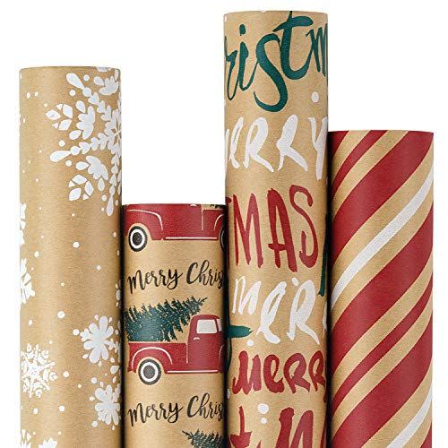 10) RUSPEPA Christmas Wrapping Paper